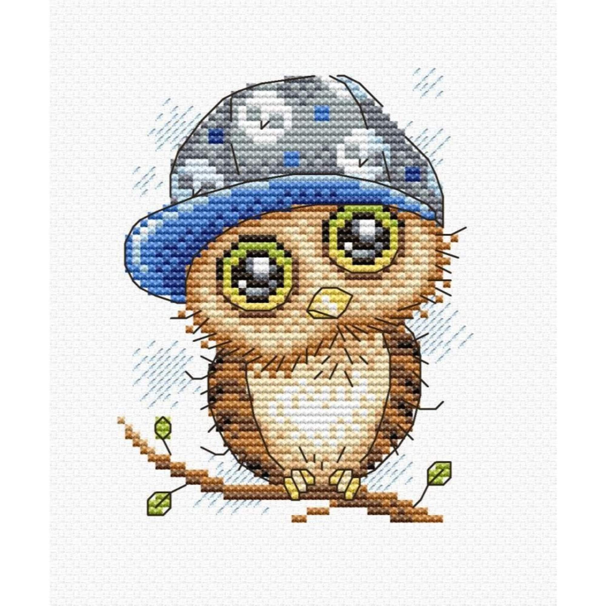 MP Studia Fashionable Owl Cross Stitch Kit